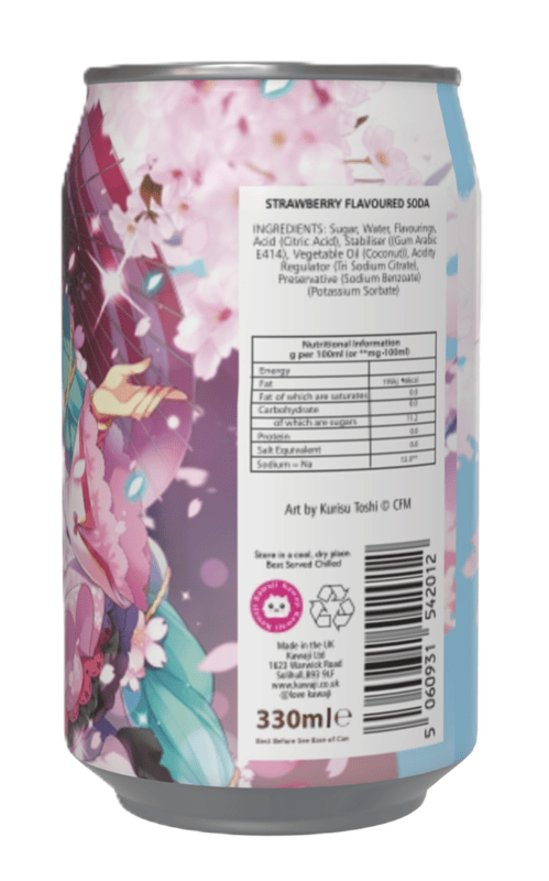 Hatsune Miku Strawberry Flavour Soda Can 330ml