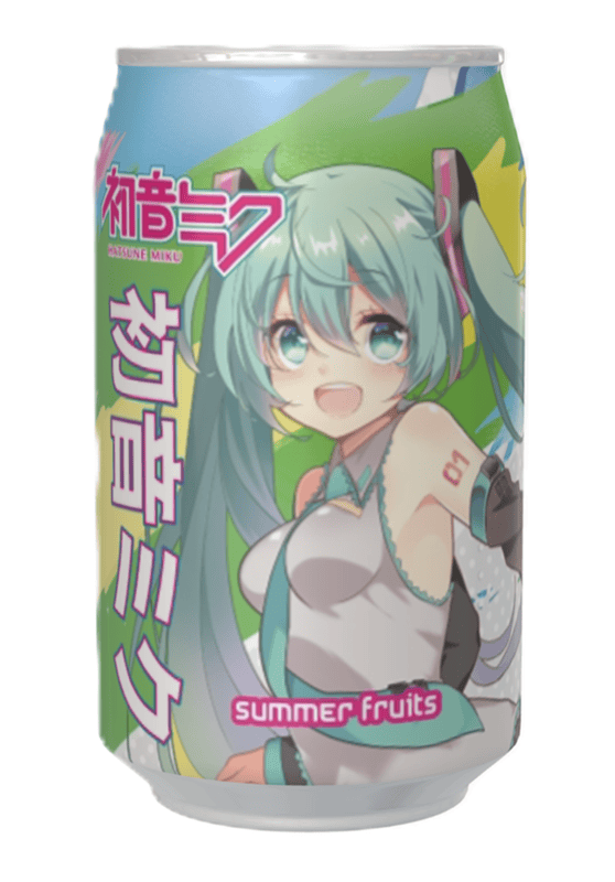 Hatsune Miku Summer Fruits Flavour Soda Can 330ml