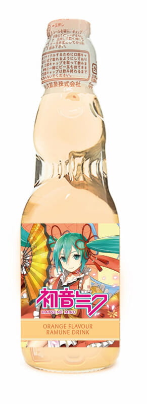 Hatsune Miku Orange Flavour Ramune Soda 200ml