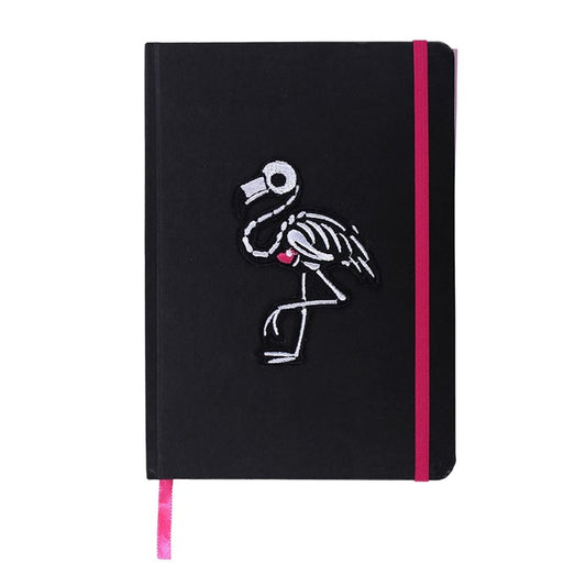 Flaming-Goth A5 Notebook With Patch and Sticker Sheet