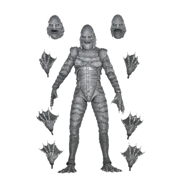 Universal Monsters Creature from the Black Lagoon Ultimate Action Figure B&W