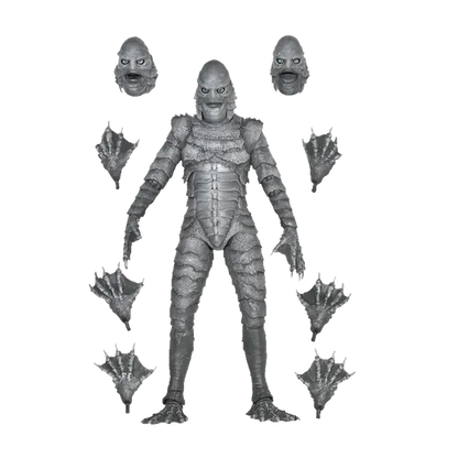 Universal Monsters Creature from the Black Lagoon Ultimate Action Figure B&W