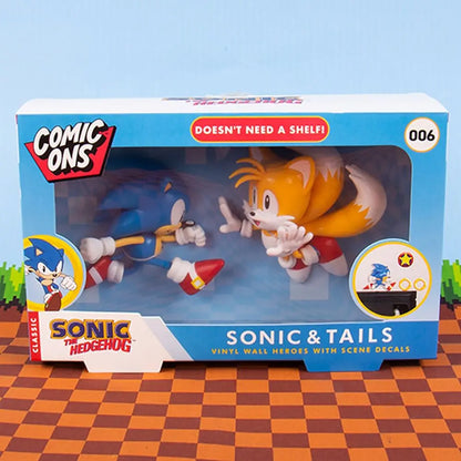 Sonic the Hedgehog Sonic & Tails Comic Ons Vinyl Wall Heroes