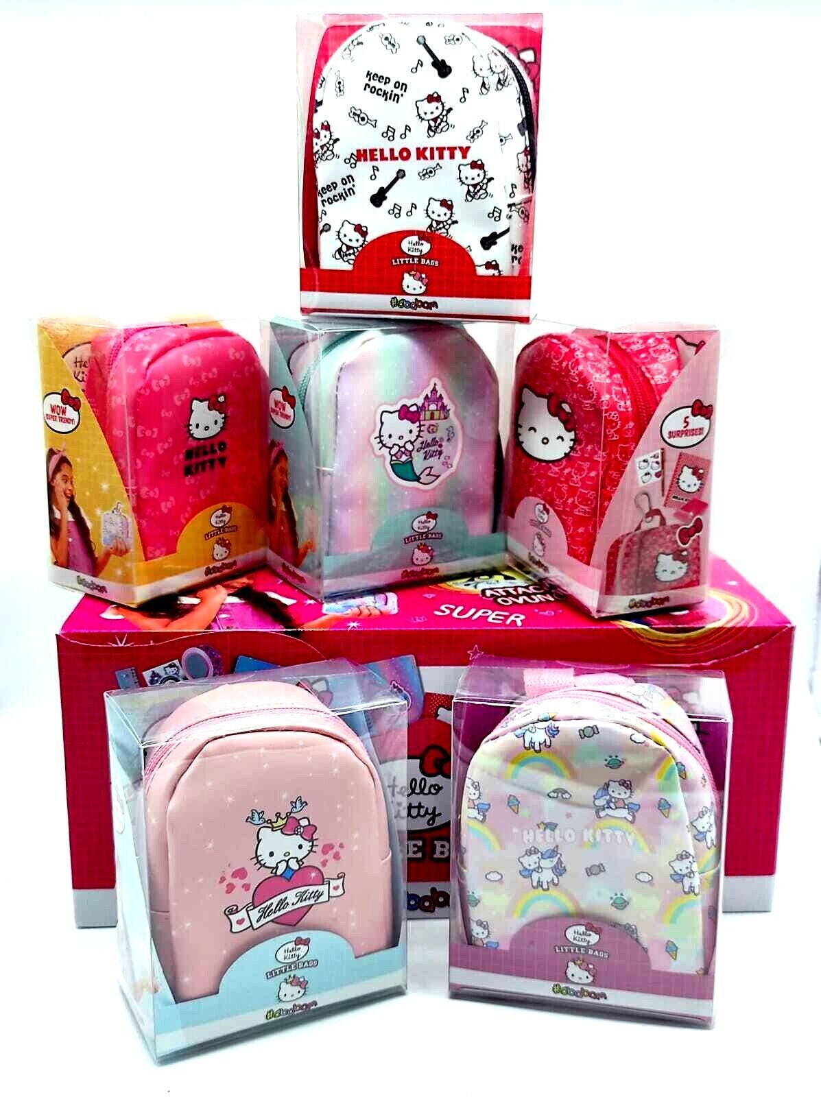 Hello Kitty Little Bags with 5 Stationery Surprises!