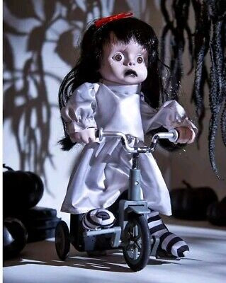 Terrifying Tricyle Girl Animated Horror Prop