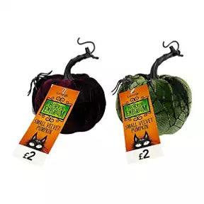 Small Velour Decorative Pumpkin