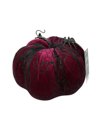 Large Velour Decorative Pumpkin