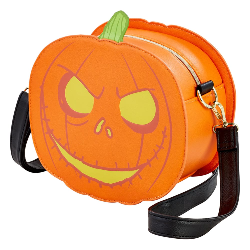 Nightmare Before Christmas Jack Skellington Jack O-Lantern Loungefly Glow in the Dark Crossbody Bag