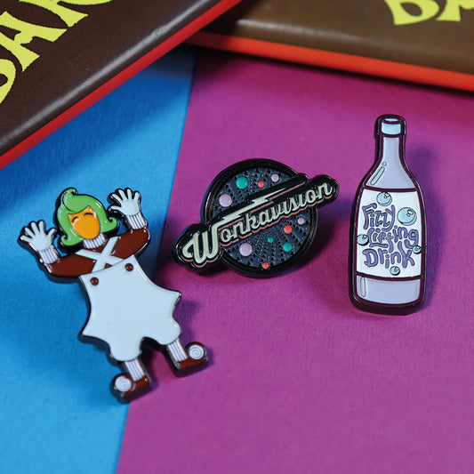 Willy Wonka and the Chocolate Factory Pin Badge Set