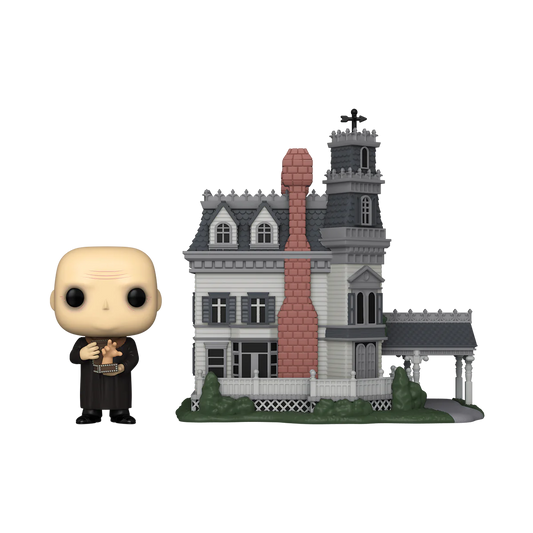 The Addams Family Uncle Fester and Addams Mansion Funko Pop! Town Vinyl Figure