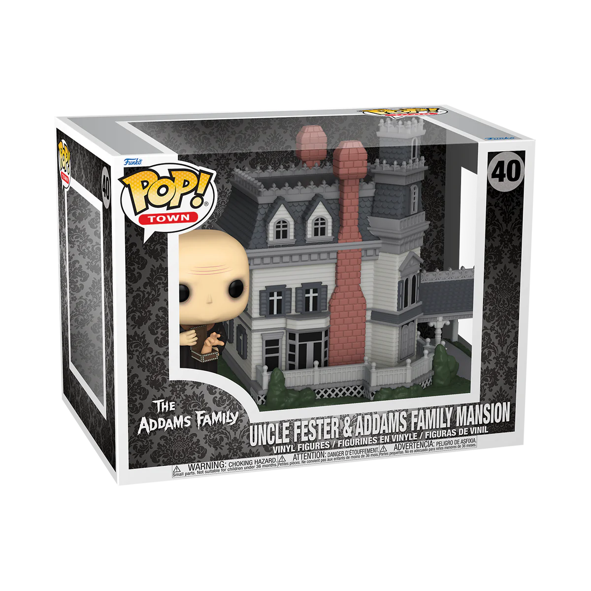 The Addams Family Uncle Fester and Addams Mansion Funko Pop! Town Vinyl Figure