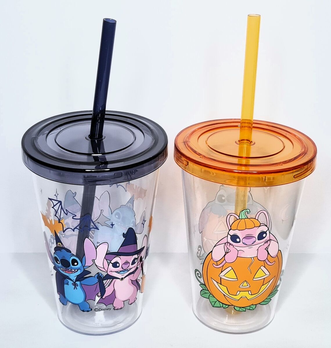 Lilo & Stitch Pumpkin Plastic Tumbler