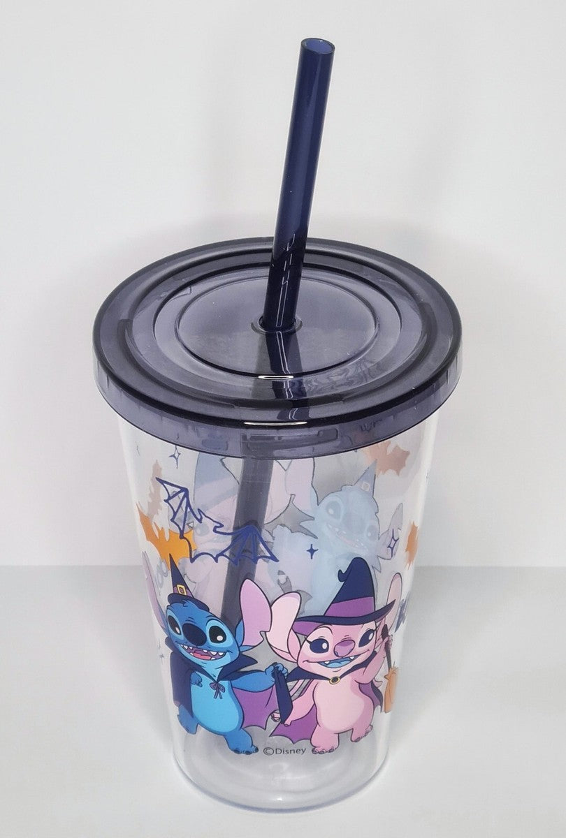Lilo & Stitch Pumpkin Plastic Tumbler