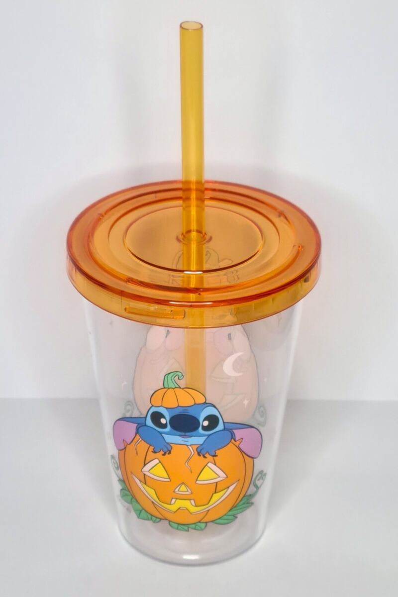 Lilo & Stitch Pumpkin Plastic Tumbler