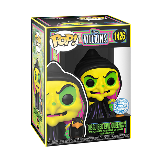 Disney Villains 1426 Disguised Evil Queen with Raven Blacklight Funko Pop! Vinyl Figure