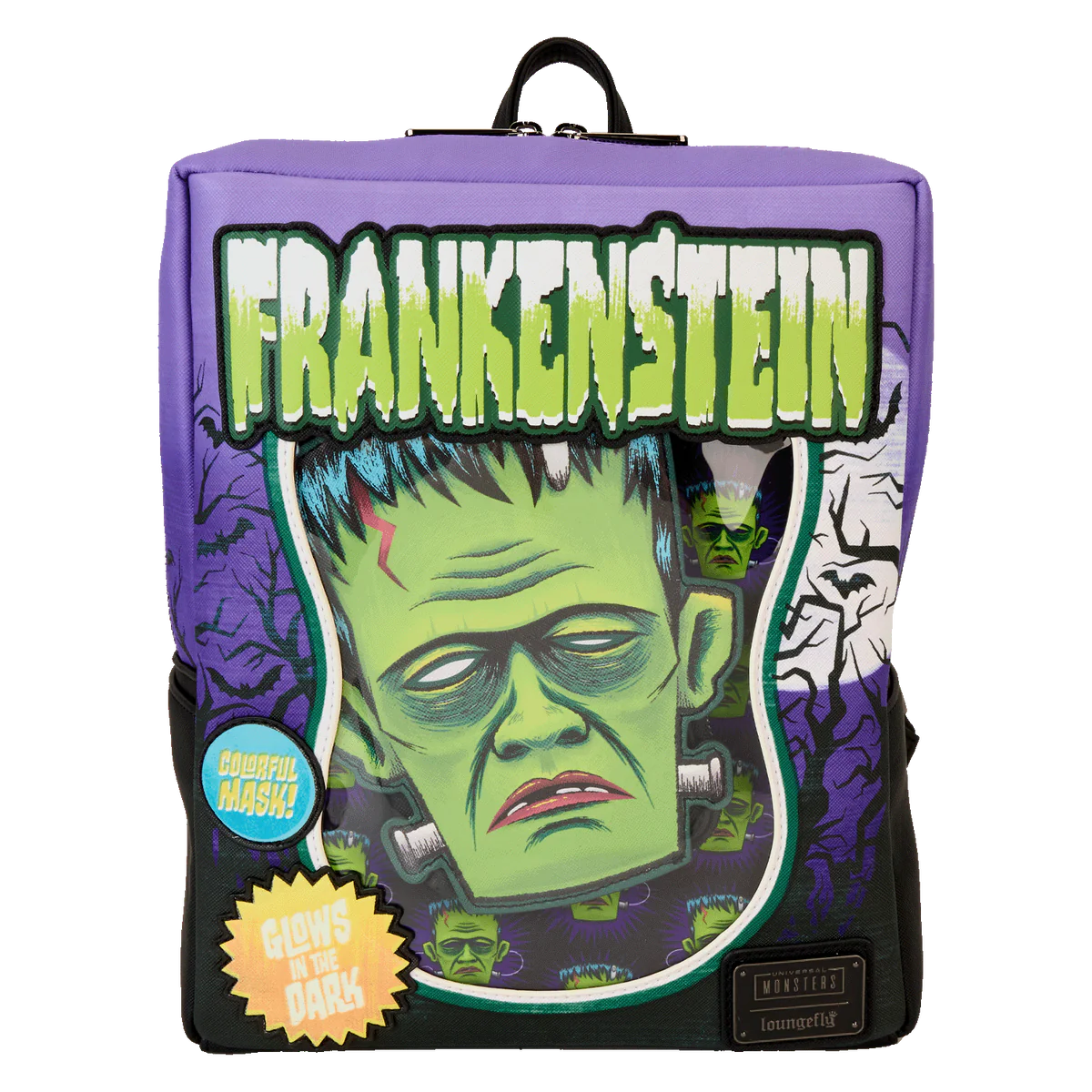 Frankenstein Neon Mask Mini Backpack by Loungefly