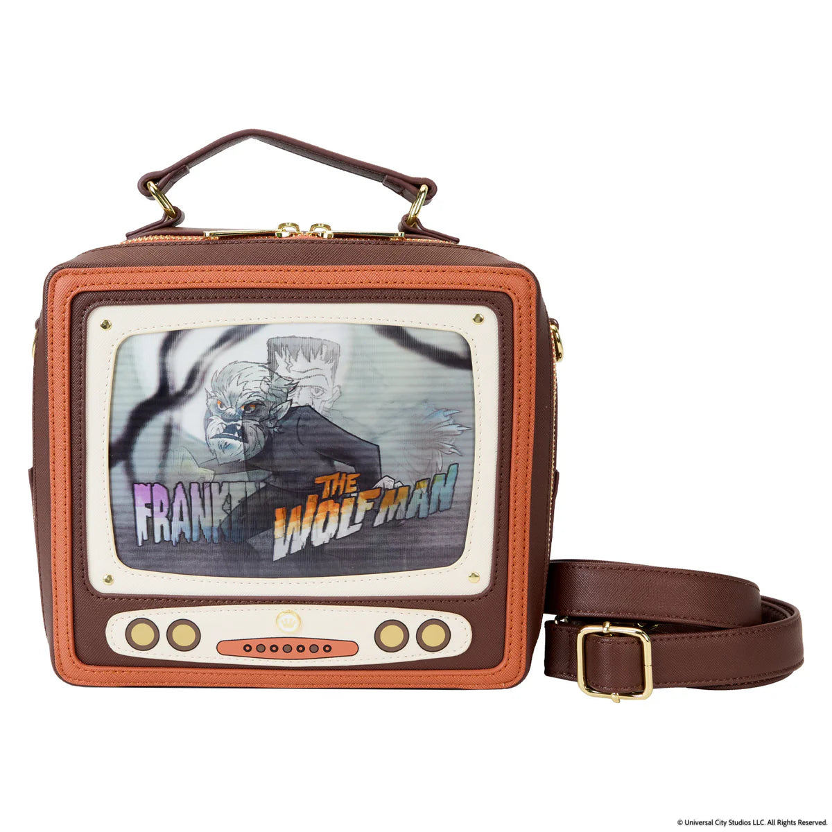 Universal Monsters Vintage TV Triple Lenticular Crossbody Bag by Loungefly