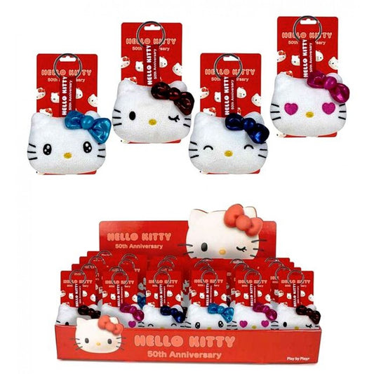 Hello Kitty 7cm Plush Head Keychain Assortment