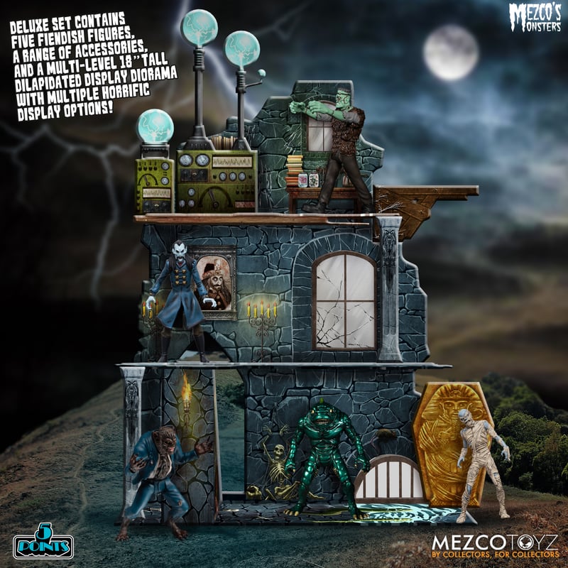 Monsters Tower of Fear MEZCO 5 Points Deluxe Box Set