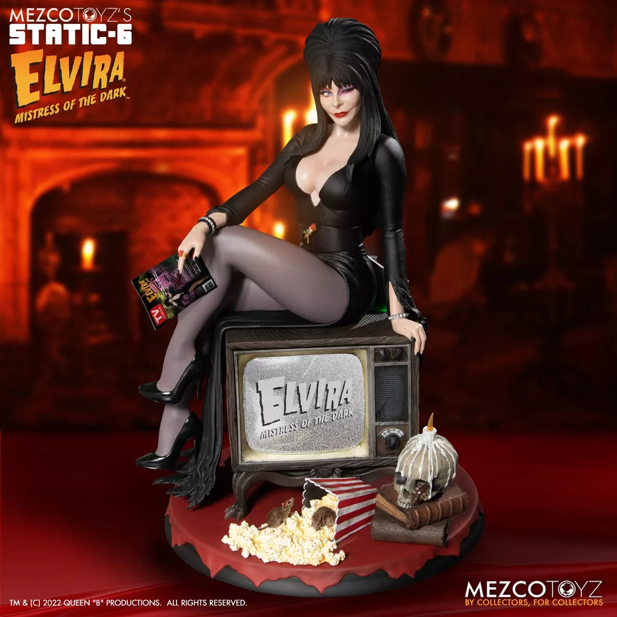 Elvira Mistress Of The Dark Halloween Fridge Magnet – Metal, 3x4 Inches, USA Made