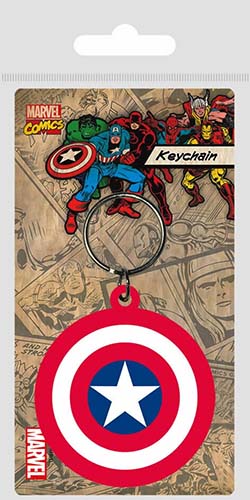 Marvel Avengers Captain America Shield Rubber Keychain