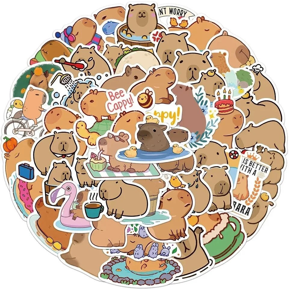 Capybara Waterproof Sticker