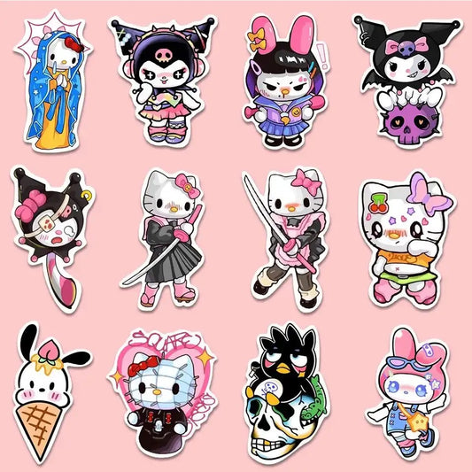 Sanrio Characters Kawaii Gothic Waterproof Sticker