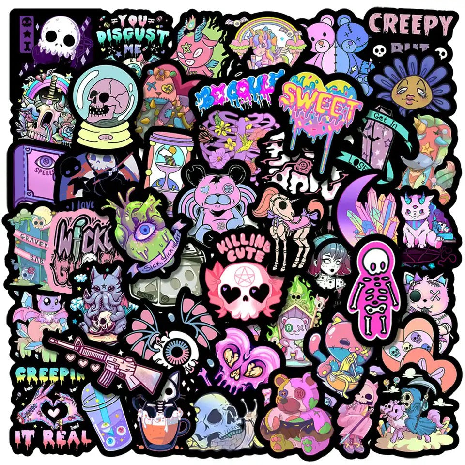 Kawaii Gothic Waterproof Sticker