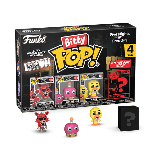 Five Nights at Freddy’s Foxy, Cupcake, Chica 4-Pack Funko Bitty Pop! Vinyl Figures