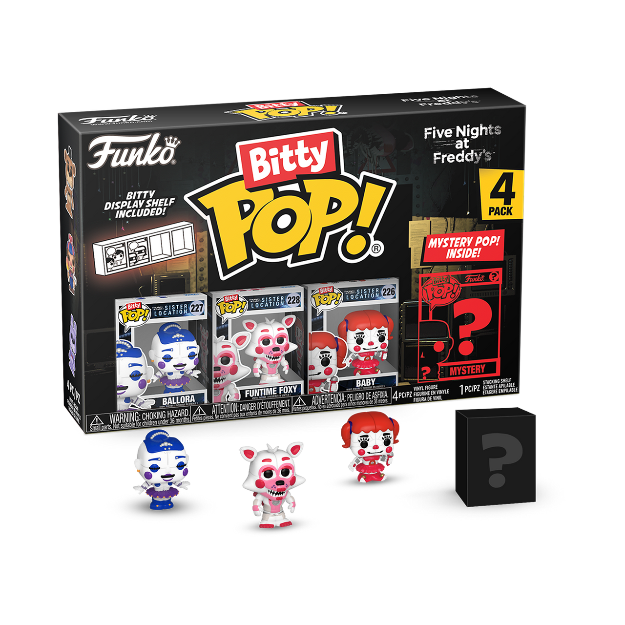 Five Nights at Freddy’s Ballora, Foxy, Baby 4-Pack Funko Bitty Pop! Vinyl Figures