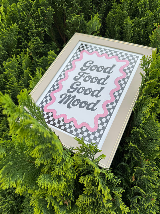 Good Food Good Mood Framed A4 Print