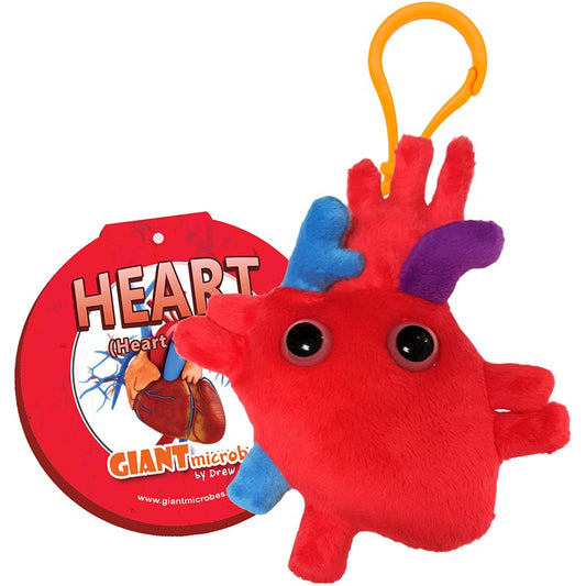 Heart Giant Microbes Plush Keychain