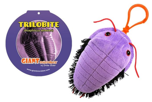 Trilobite Fuzzy Fossils Plush Keychain