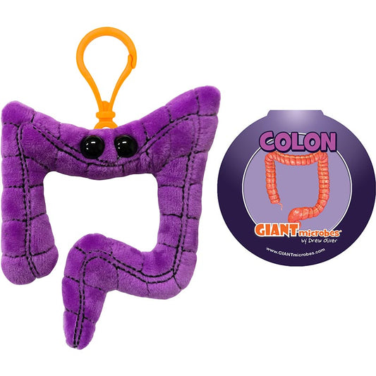 Colon Giant Microbes Plush Keychain