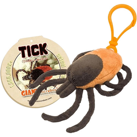 Tick (Ixodes scapularis) Giant Microbes Plush Keychain