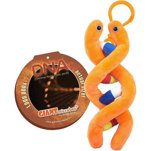 DNA (Deoxyribonucleic acid) Giant Microbes Plush Keychain
