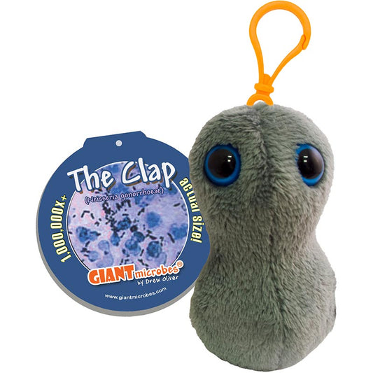 The Clap (Neisseria gonorrhoeae) Giant Microbes Plush Keychain