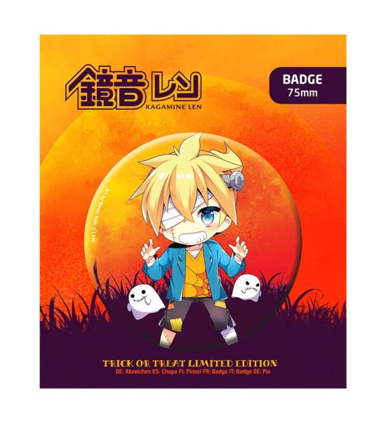 Hatsune Miku Kagamine Len Halloween Limited Edition 75mm Badge