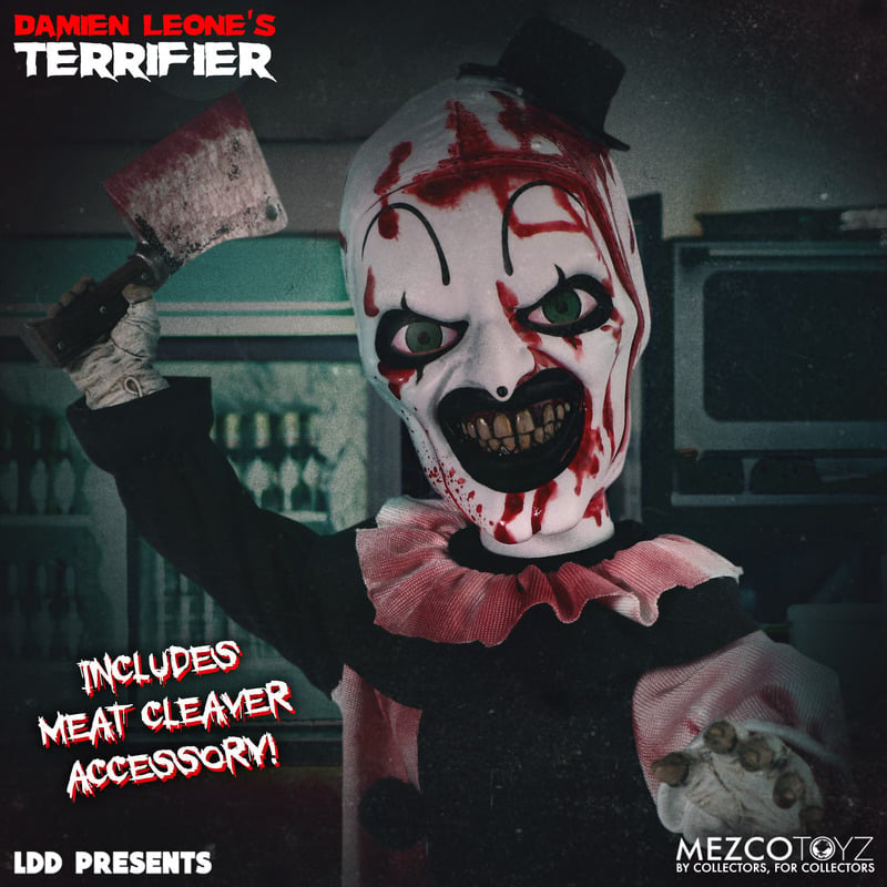 The Terrifier Art the Clown Blood-splattered Living Dead Doll