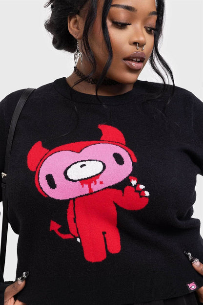Gloomy Bear Naughty Grizzly Knit Sweater by Killstar
