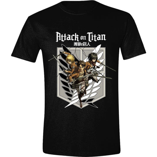 Attack On Titan Protecting The City Anime Black T-Shirt