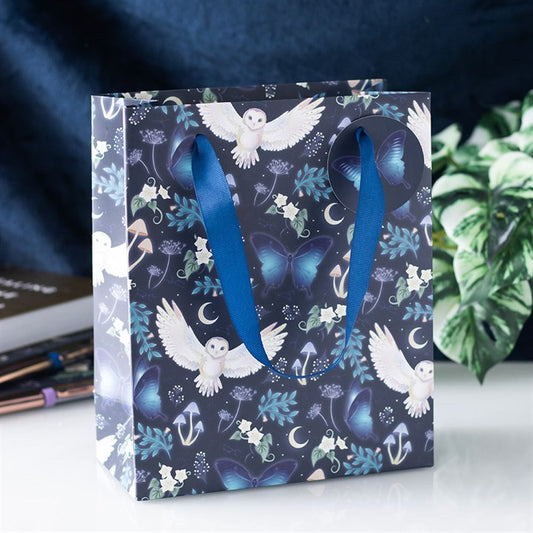 Midnight Forest Owl Print Medium 23cm Gift Bag