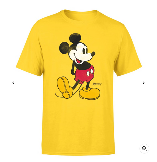 Mickey Mouse Classic Kick T-Shirt (Yellow)