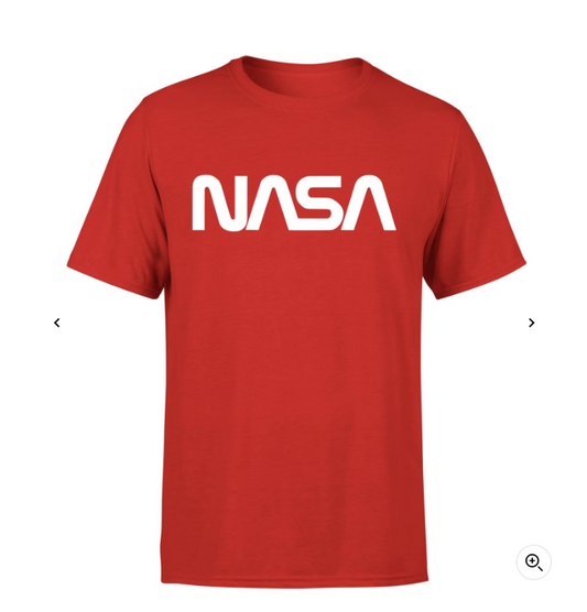 NASA Worm White Logotype T-Shirt (Red)