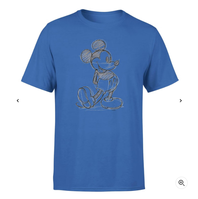 Mickey Mouse Sketch T-Shirt (Blue)