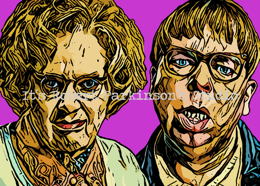 Psychoville David & Maureen A4 Art Print