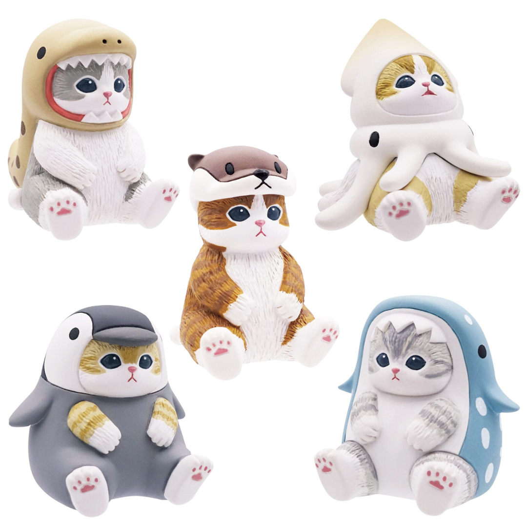 Mofusand Sitting Aquarium Cat Collectible Figure Blind Box