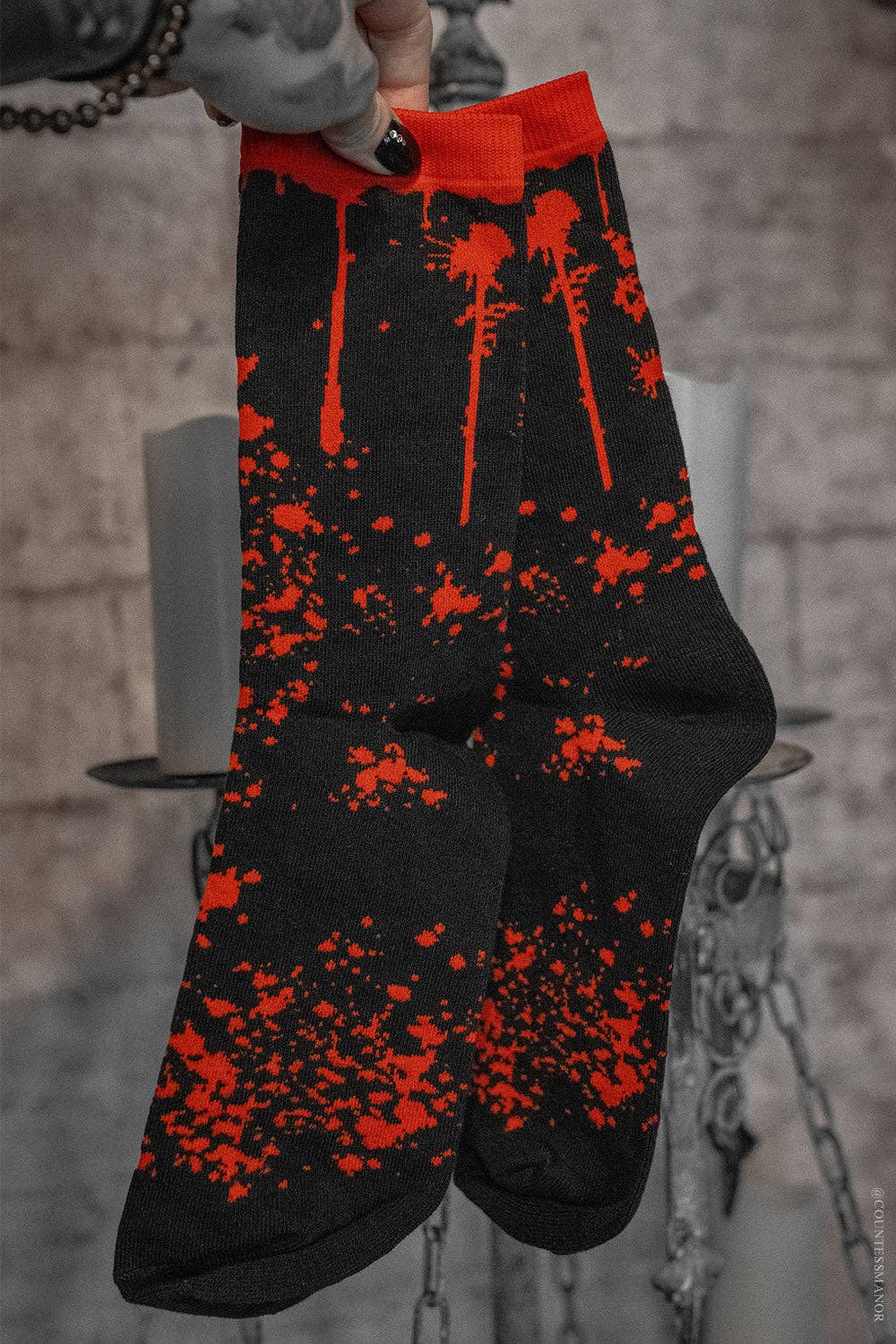 Murder Mystery Blood Splatter Socks
