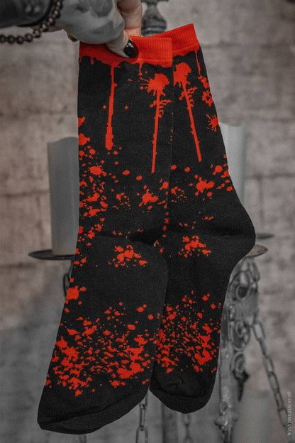 Murder Mystery Blood Splatter Socks