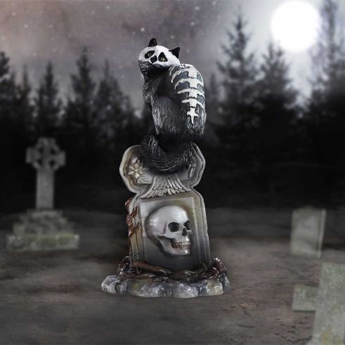 Skull Cat by Martin Hanford Statue